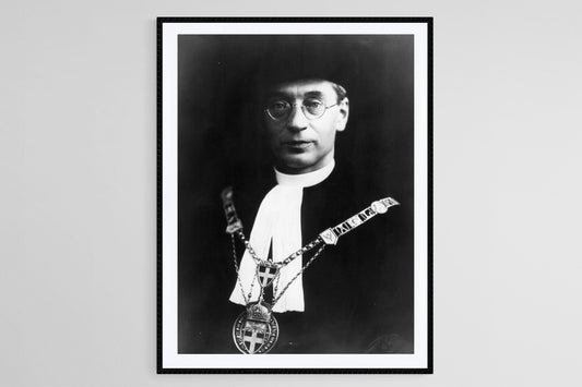 Affiche Titus Brandsma – Art Catholique : Habit Carmel, Plume et Lumière