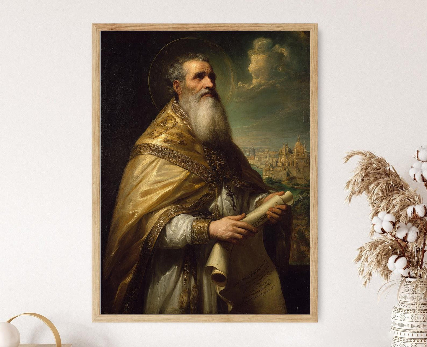 Affiche Saint Albert de Jérusalem : Règle des Carmes et Lumière Sacrée