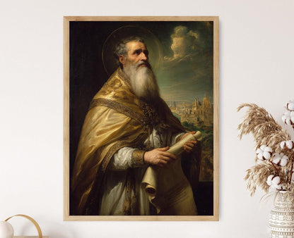 Affiche Saint Albert de Jérusalem : Règle des Carmes et Lumière Sacrée